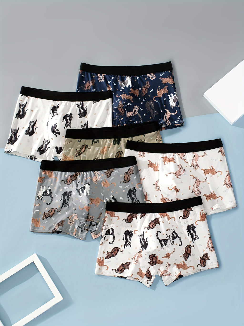 Boxer grande taille microfibre homme — lot de 6, imprimé