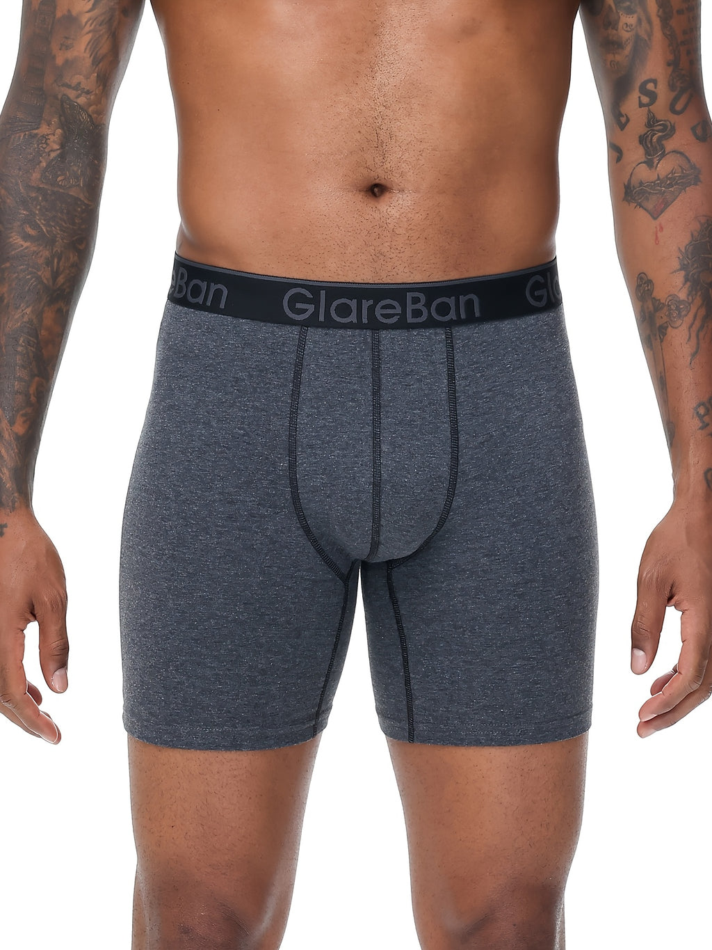 Boxer long coton homme — lot de 10, uni
