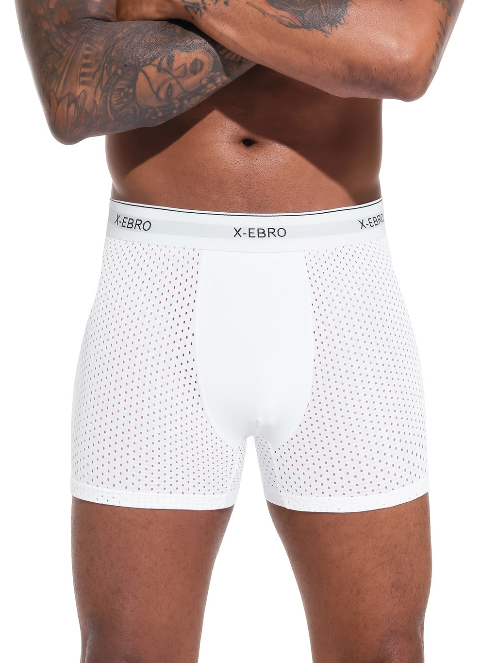 Boxer microfibre homme — lot de 5, uni, du S au XXL (modèle 2)