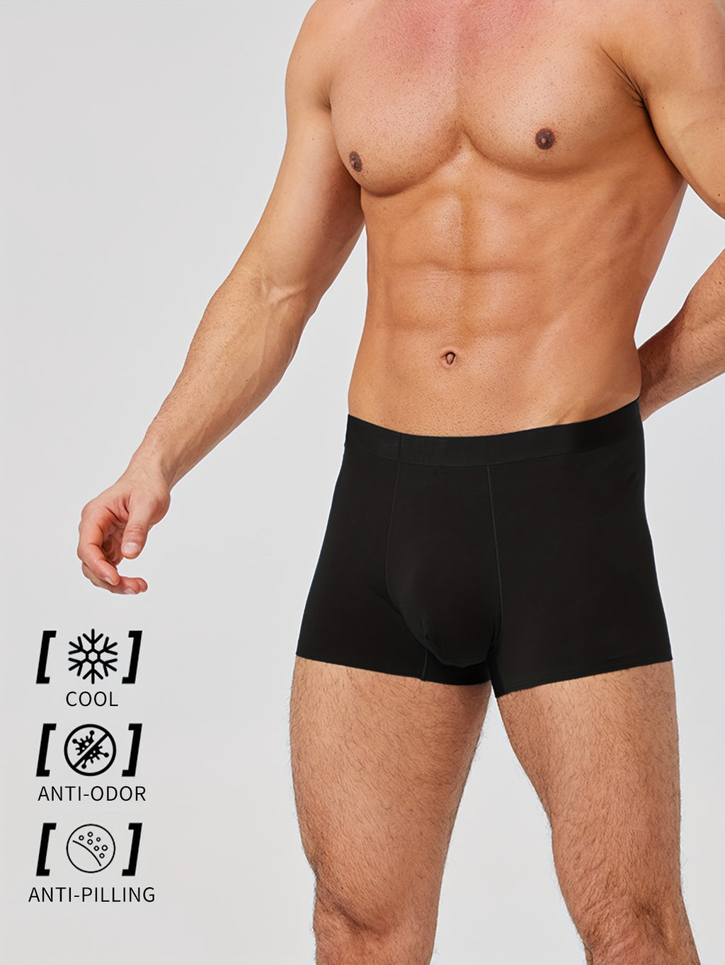 Boxer sans couture séchage rapide homme, bleu — vue 12