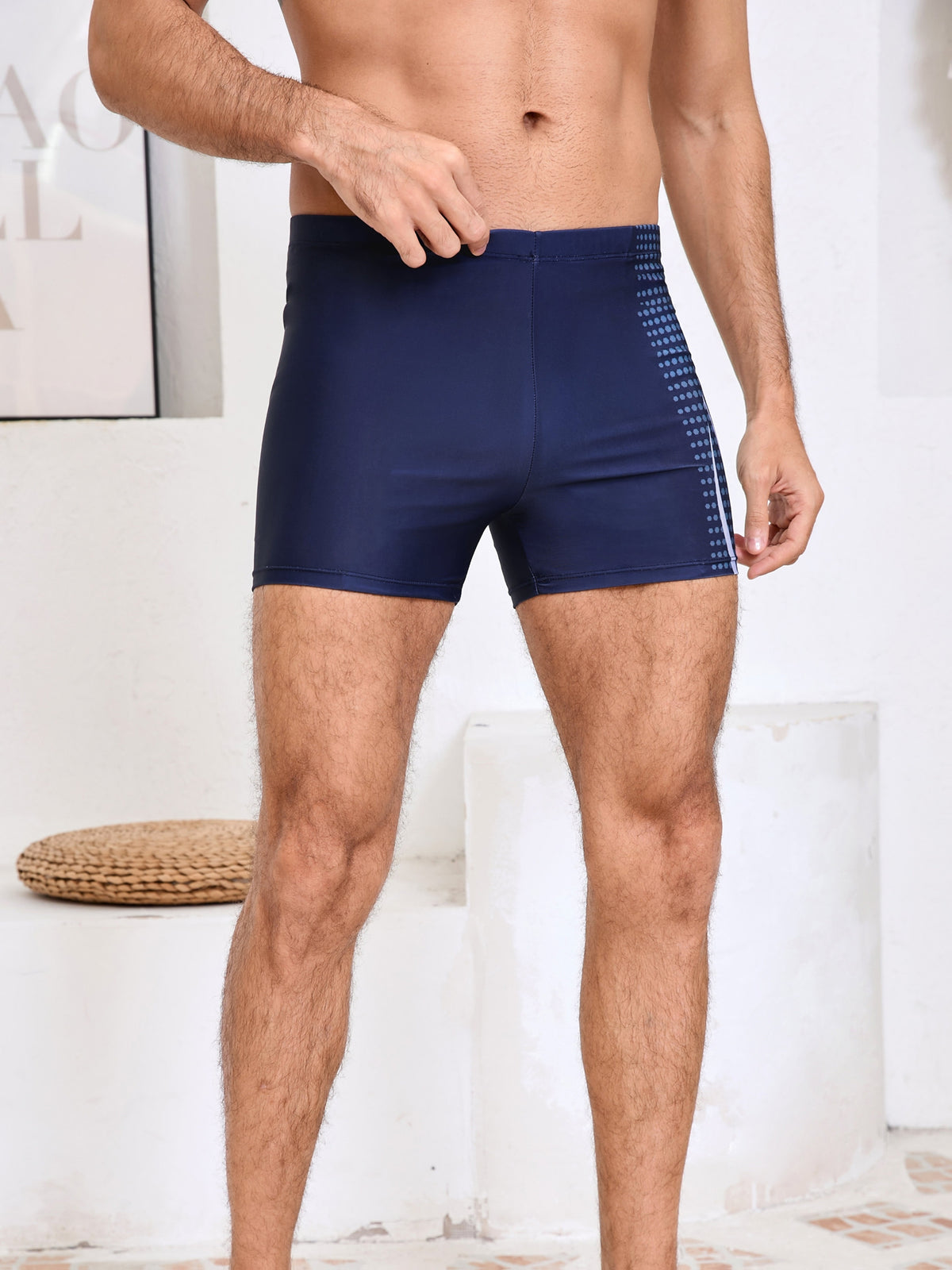 Boxer grande taille de sport homme, couleur marine