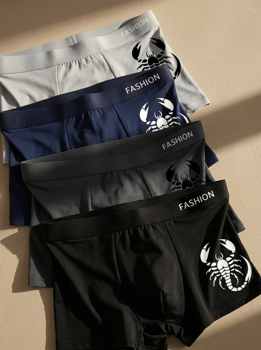 Slip microfibre homme — lot de 4, uni