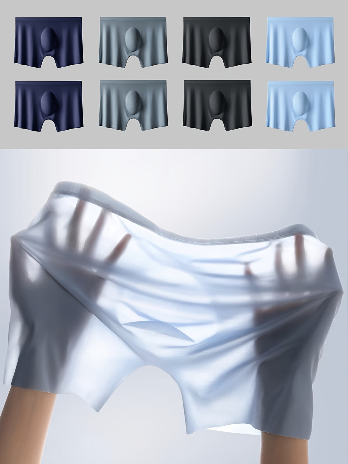 Boxer respirant microfibre homme — lot de 8