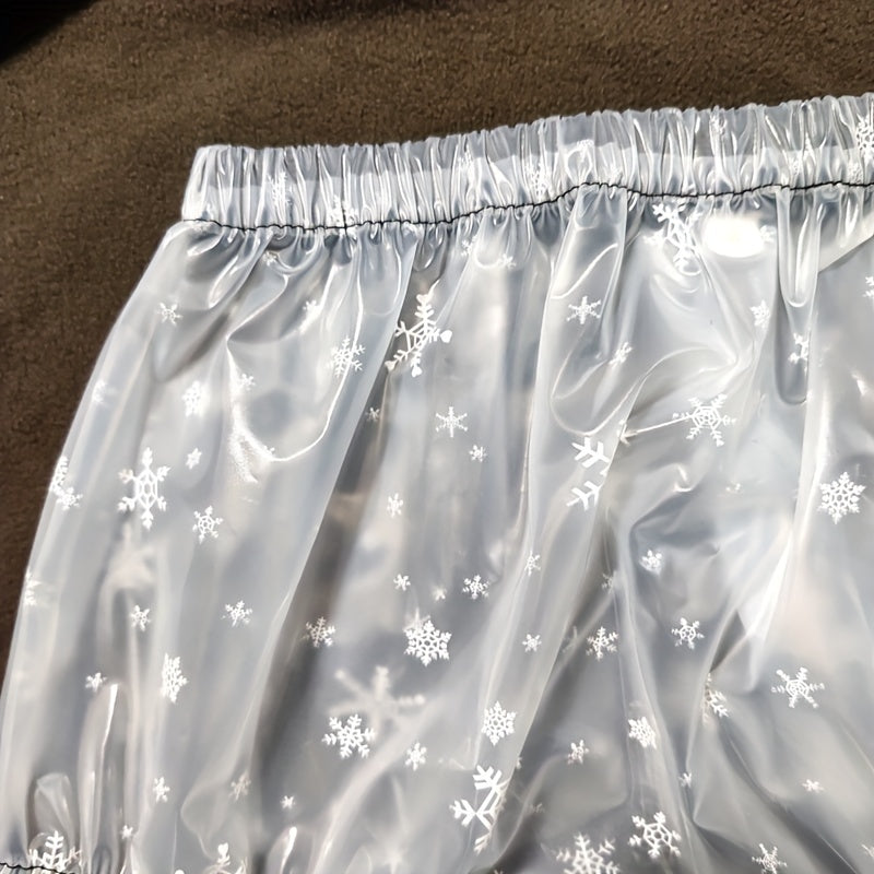 Boxer homme, flocon de neige blanc