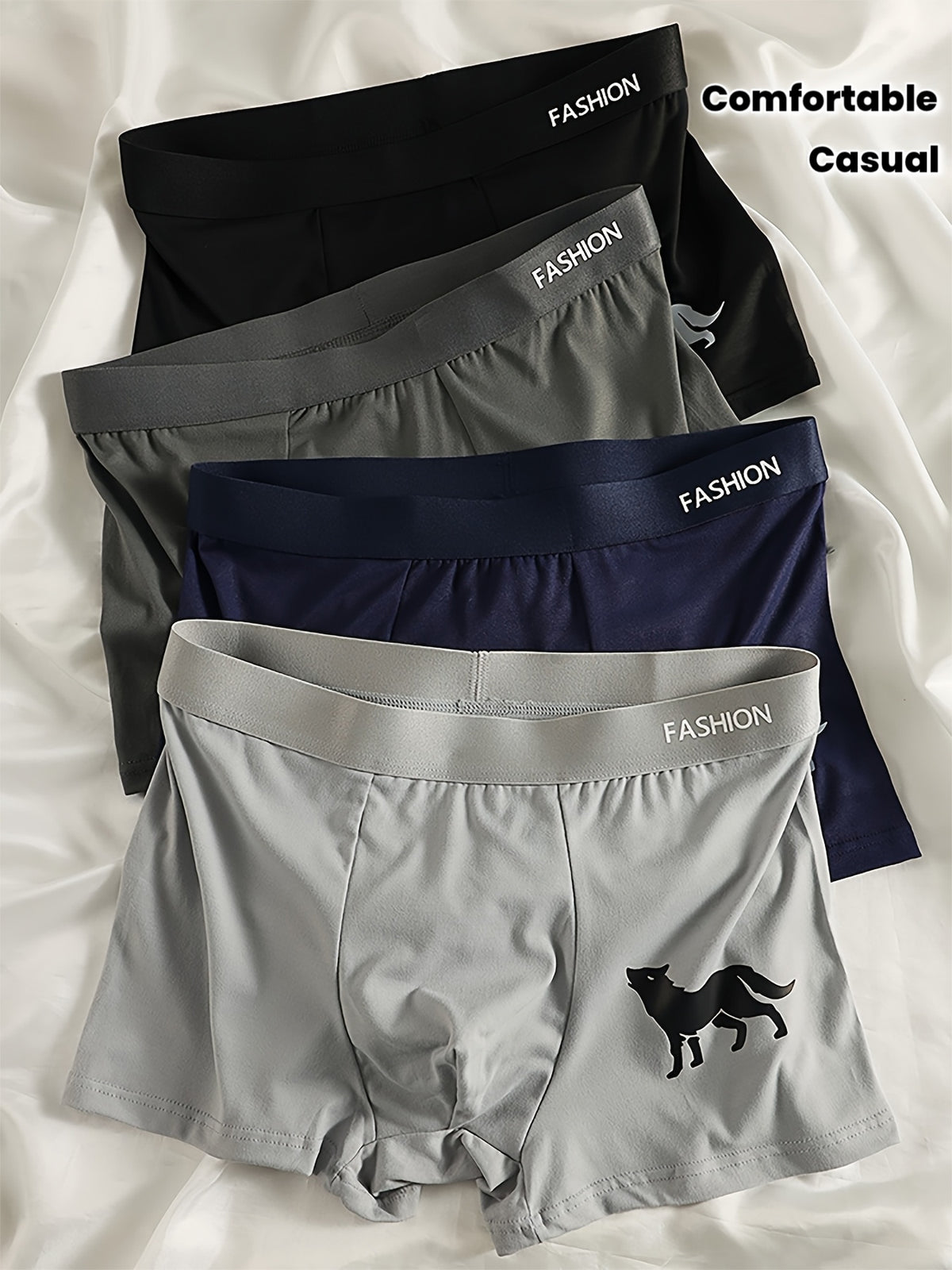 Boxer moulant de sport microfibre homme — lot de 4