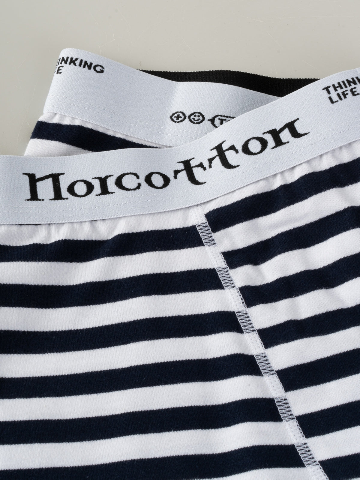 Slip taille haute respirant coton homme — lot de 4, rayé — vue 3 Image
