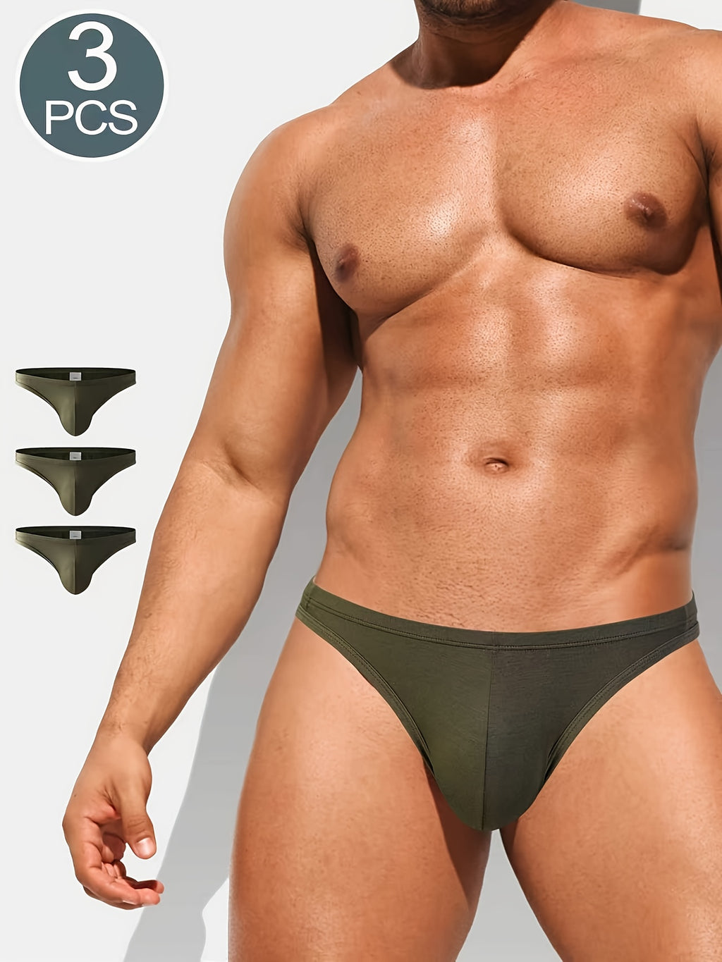 Slip modal homme — lot de 3, uni