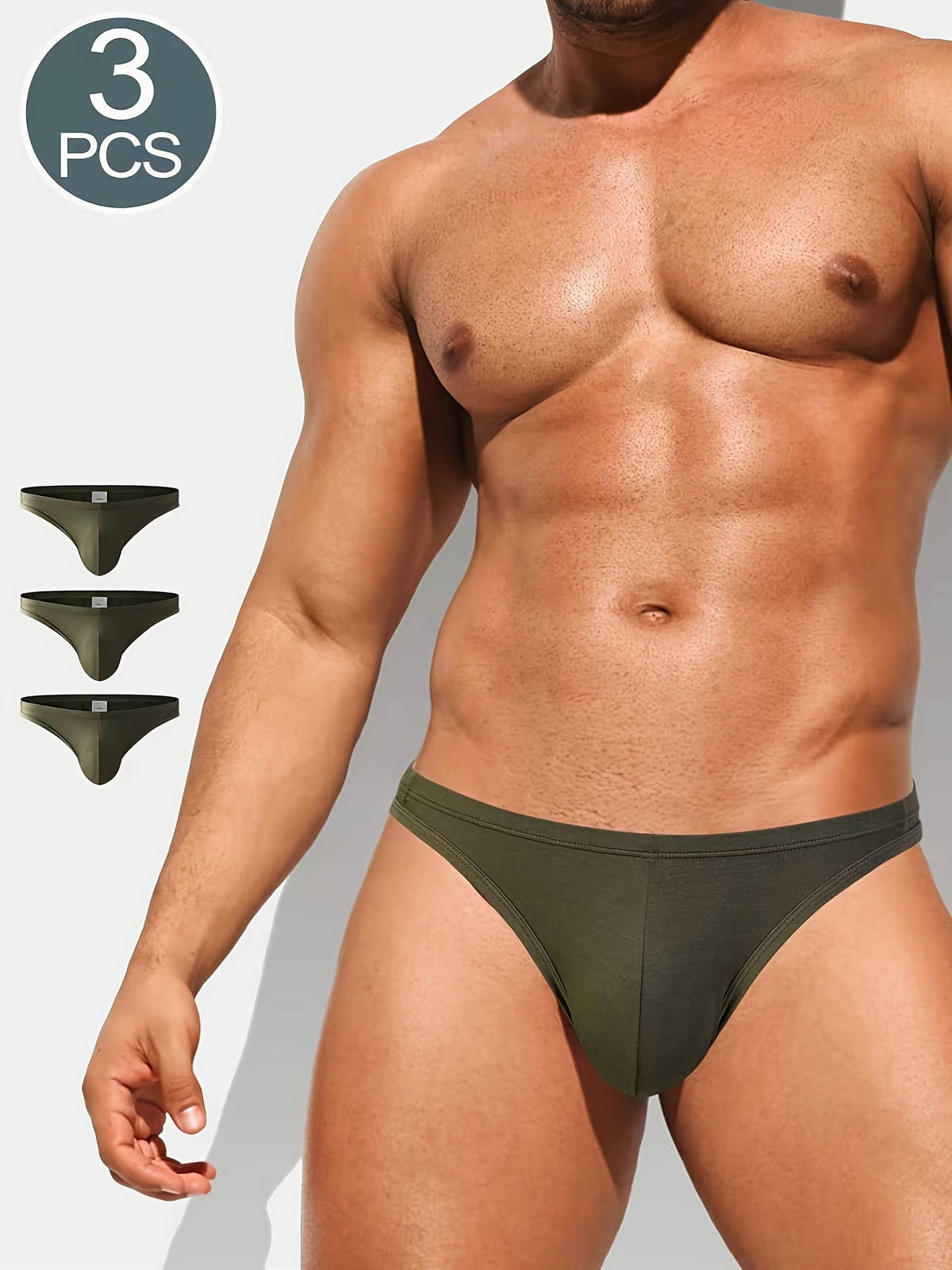 Slip modal homme — lot de 3, uni