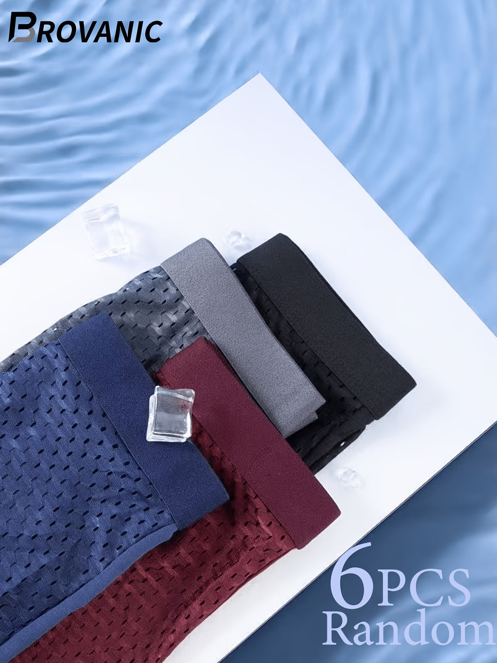 Boxer respirant microfibre homme — lot de 6, uni, du XS au XL