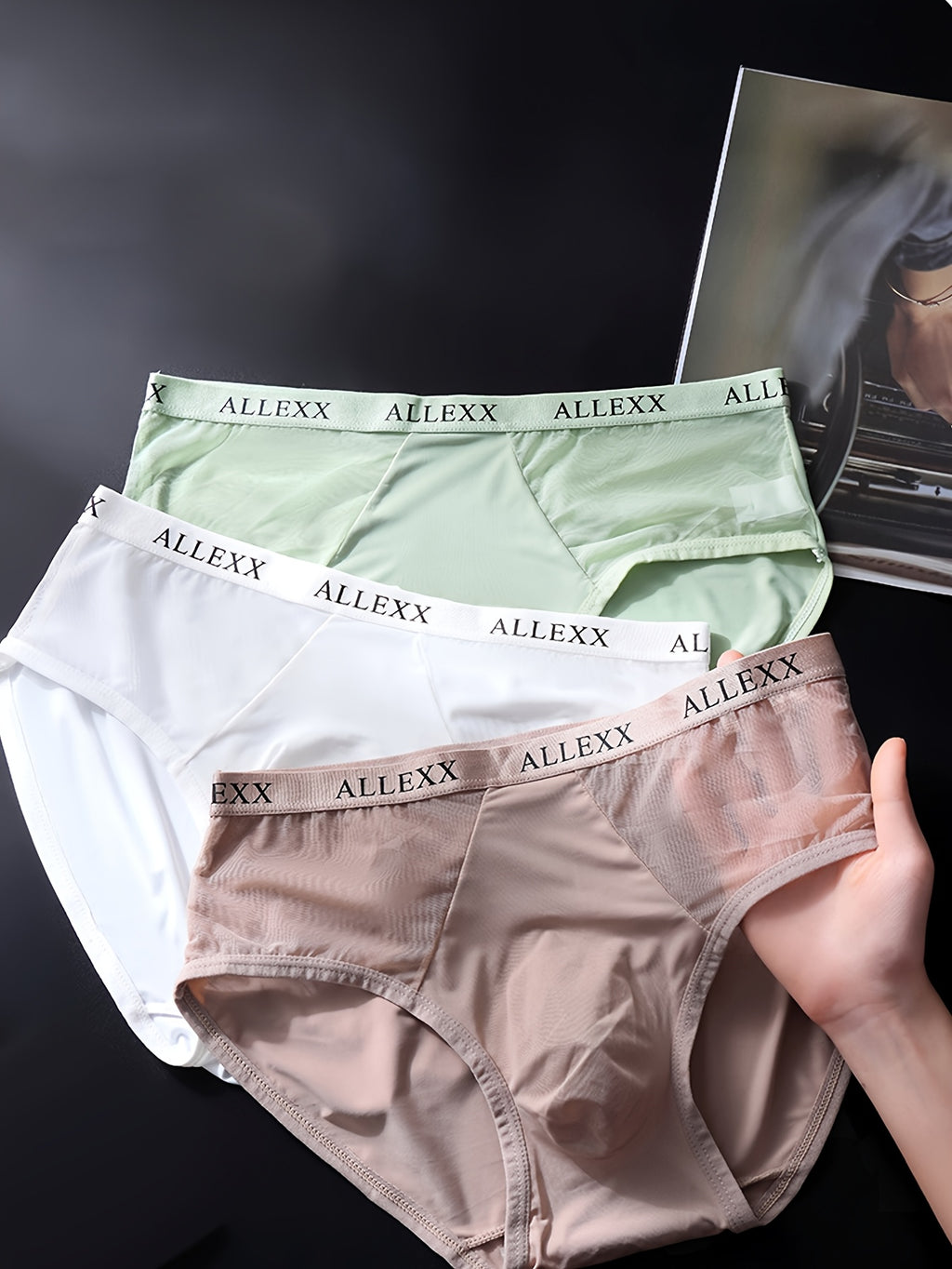 Slip sans couture séchage rapide homme — lot de 4, uni
