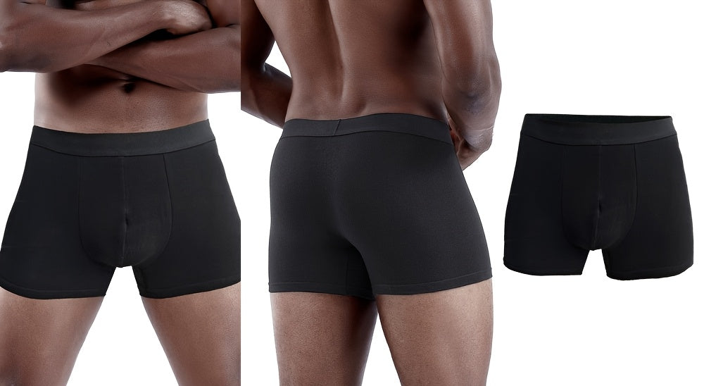 Boxer respirant coton homme — lot de 7, noir
