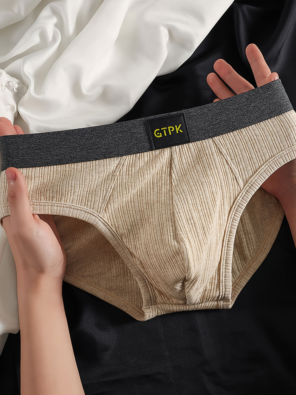Slip coton homme — lot de 3, uni, assortiment S, du M au XXL