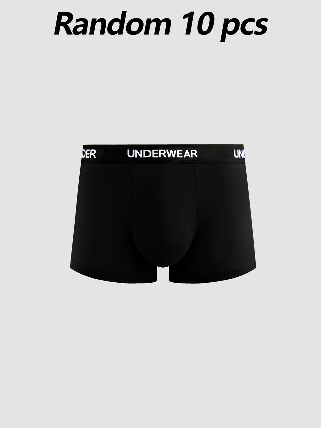 Boxer de sport respirant coton homme — lot de 10, uni, du S au XXL
