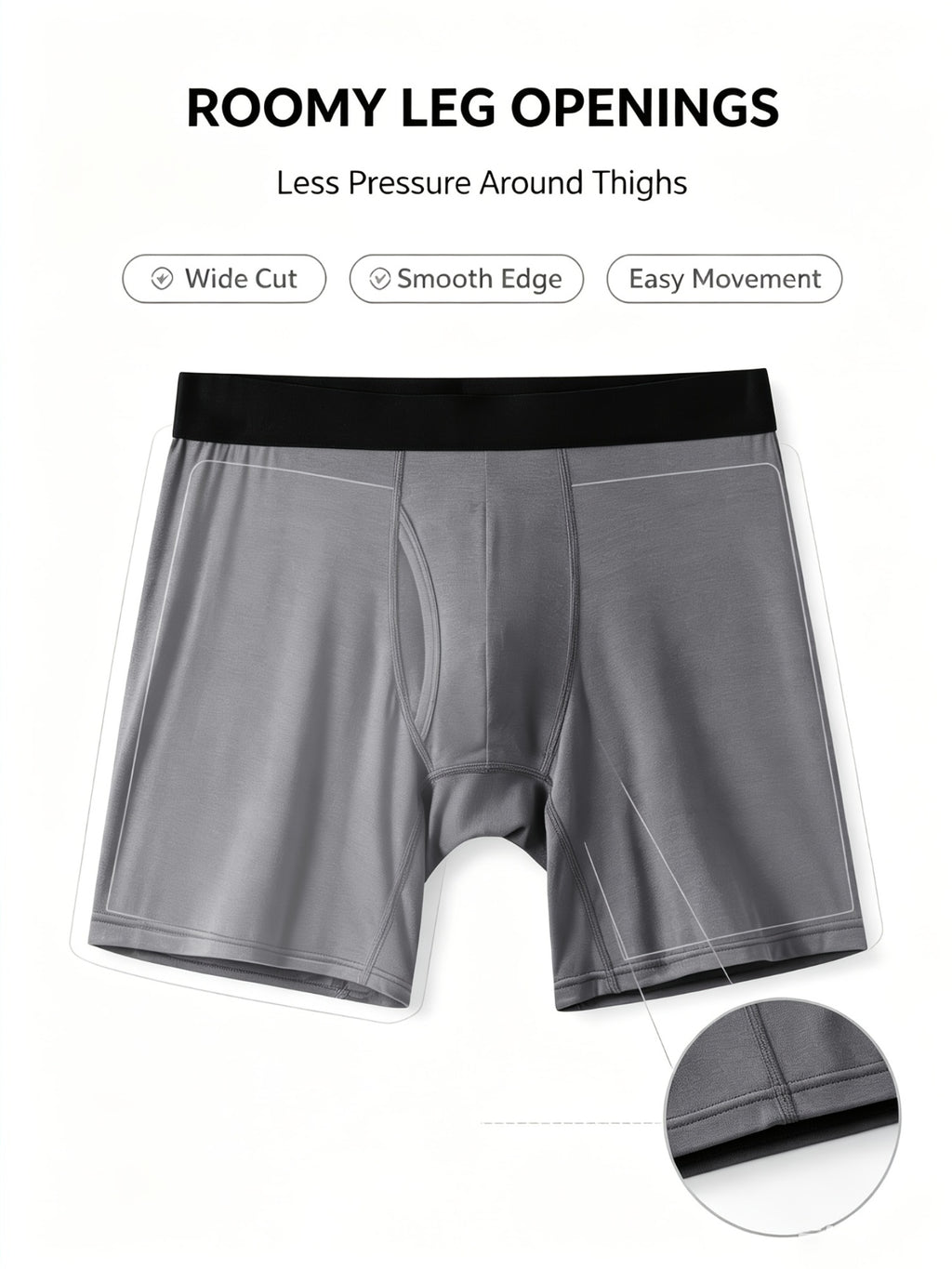 Boxer respirant bambou homme — lot de 5