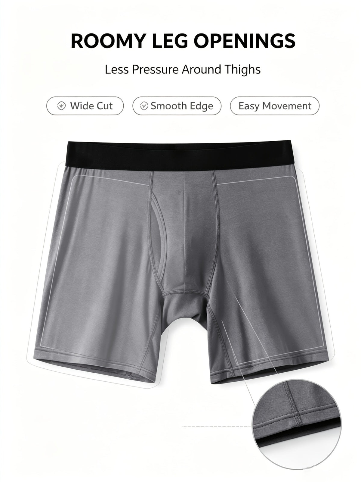 Boxer respirant bambou homme — lot de 5