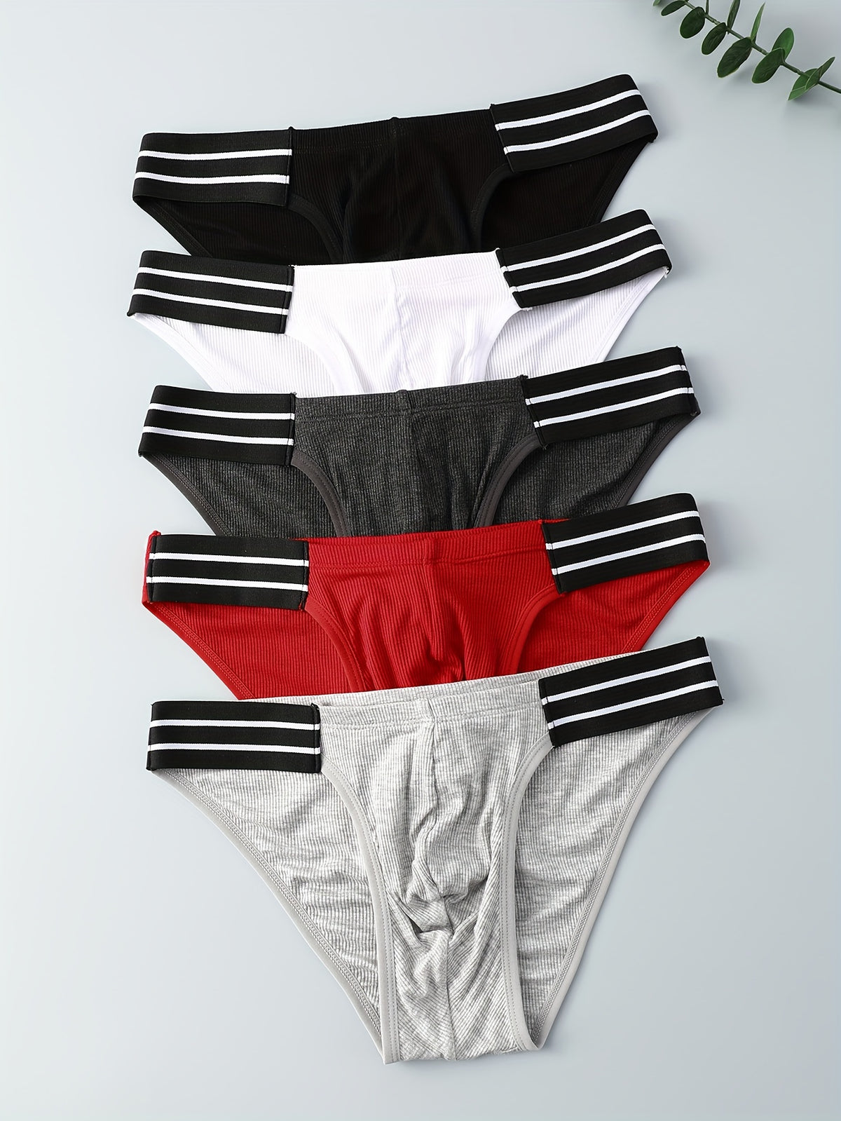 Slip bambou homme — lot de 5, 92 % viscose, peu extensible