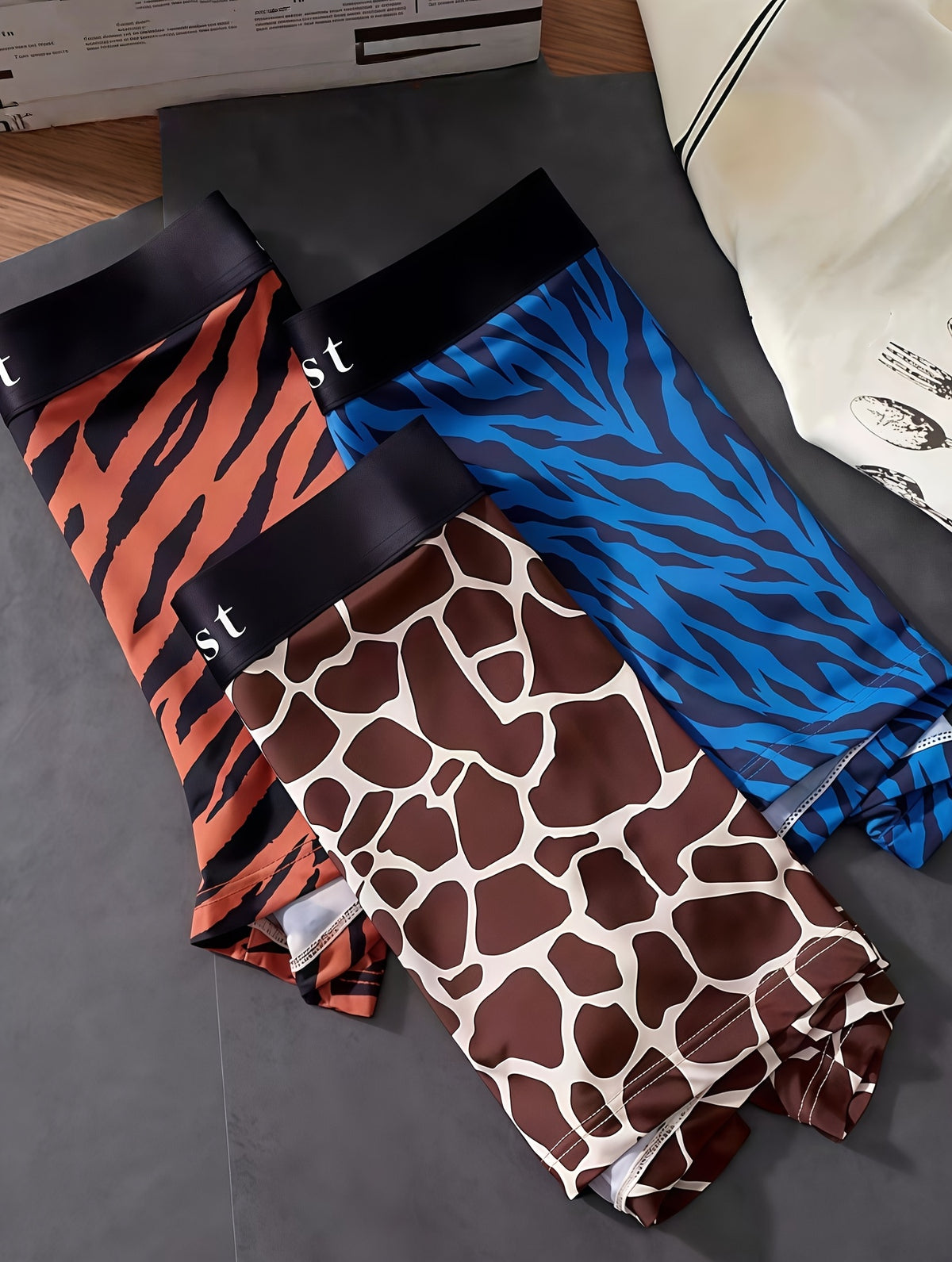 Boxer respirant microfibre homme — lot de 3, léopard — vue 6