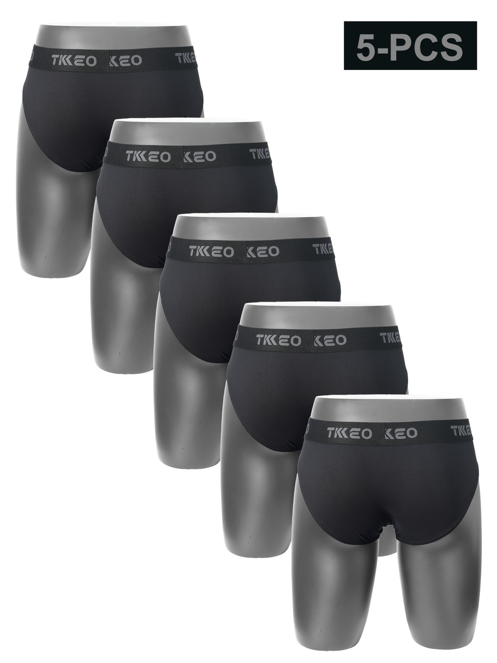 Slip séchage rapide respirant microfibre homme — lot de 5, uni, du S au 3XL