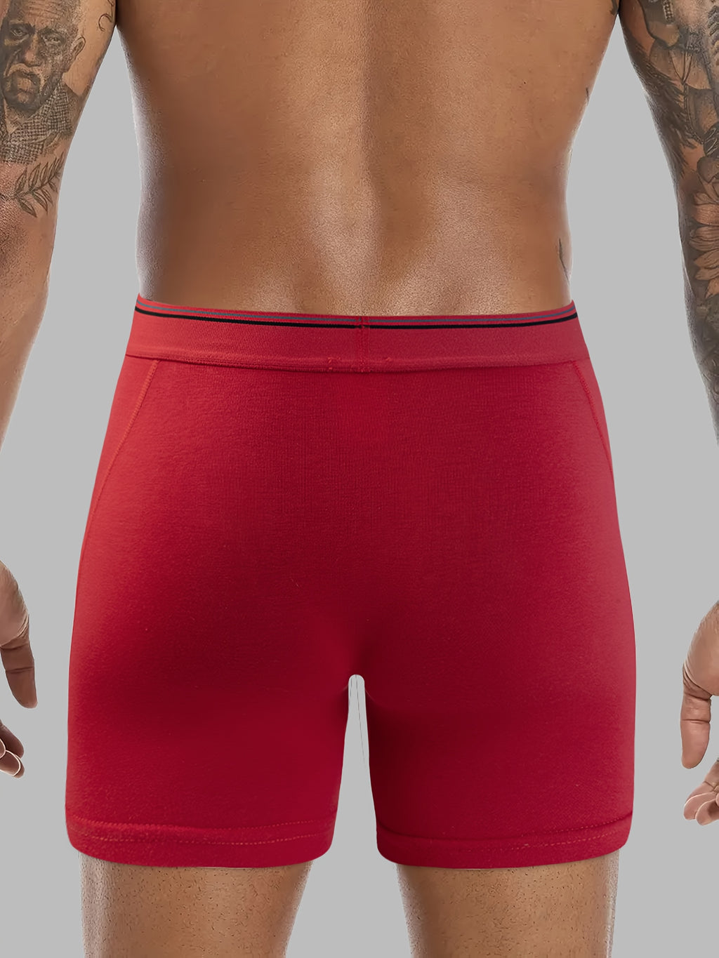 Boxer long de sport coton homme — lot de 3, uni