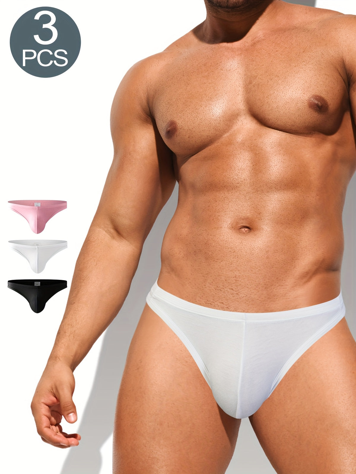 Slip modal homme — lot de 3, uni