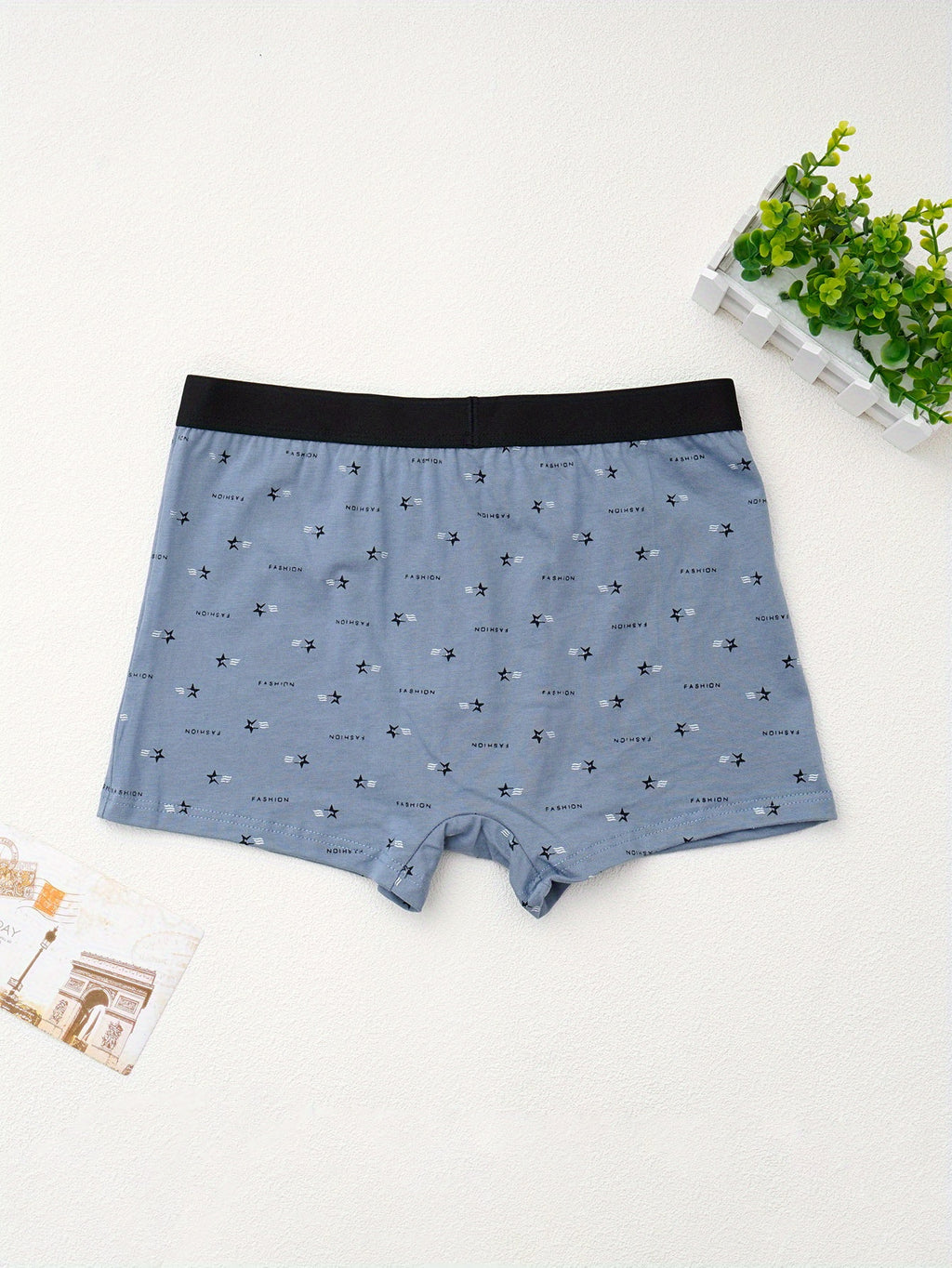 Boxer grande taille respirant coton homme — lot de 5, imprimé