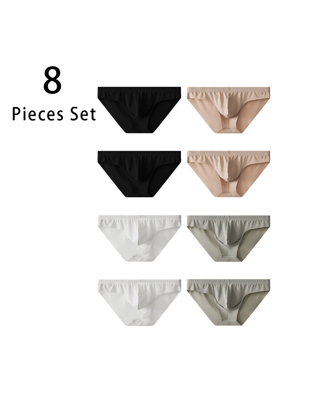 Boxer respirant d'intérieur microfibre homme — lot de 8, uni