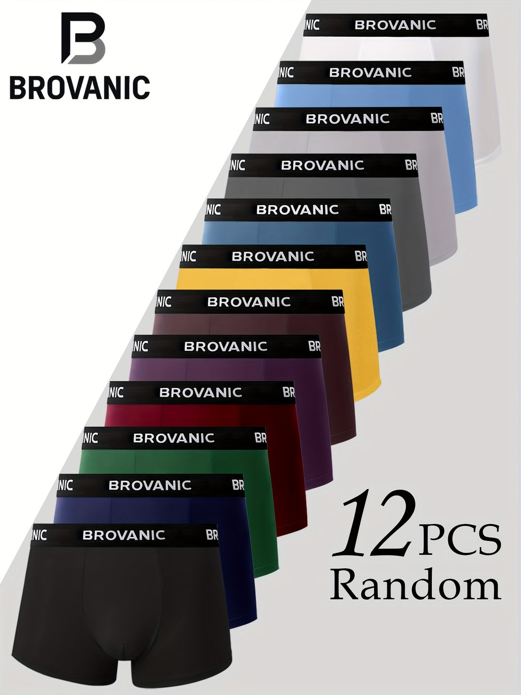 Boxer respirant microfibre homme — lot de 12, uni