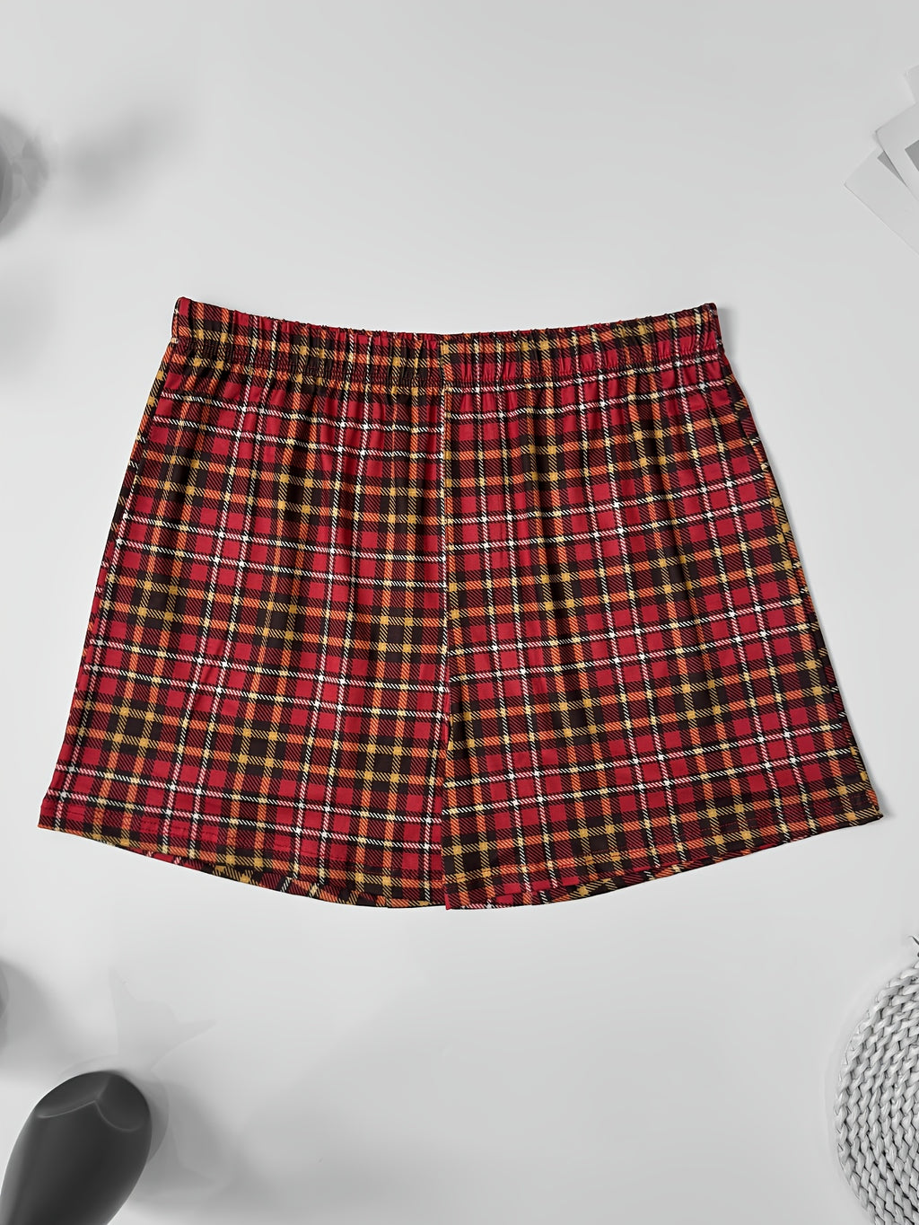 Boxer large d'intérieur microfibre homme — lot de 4, bourgogne