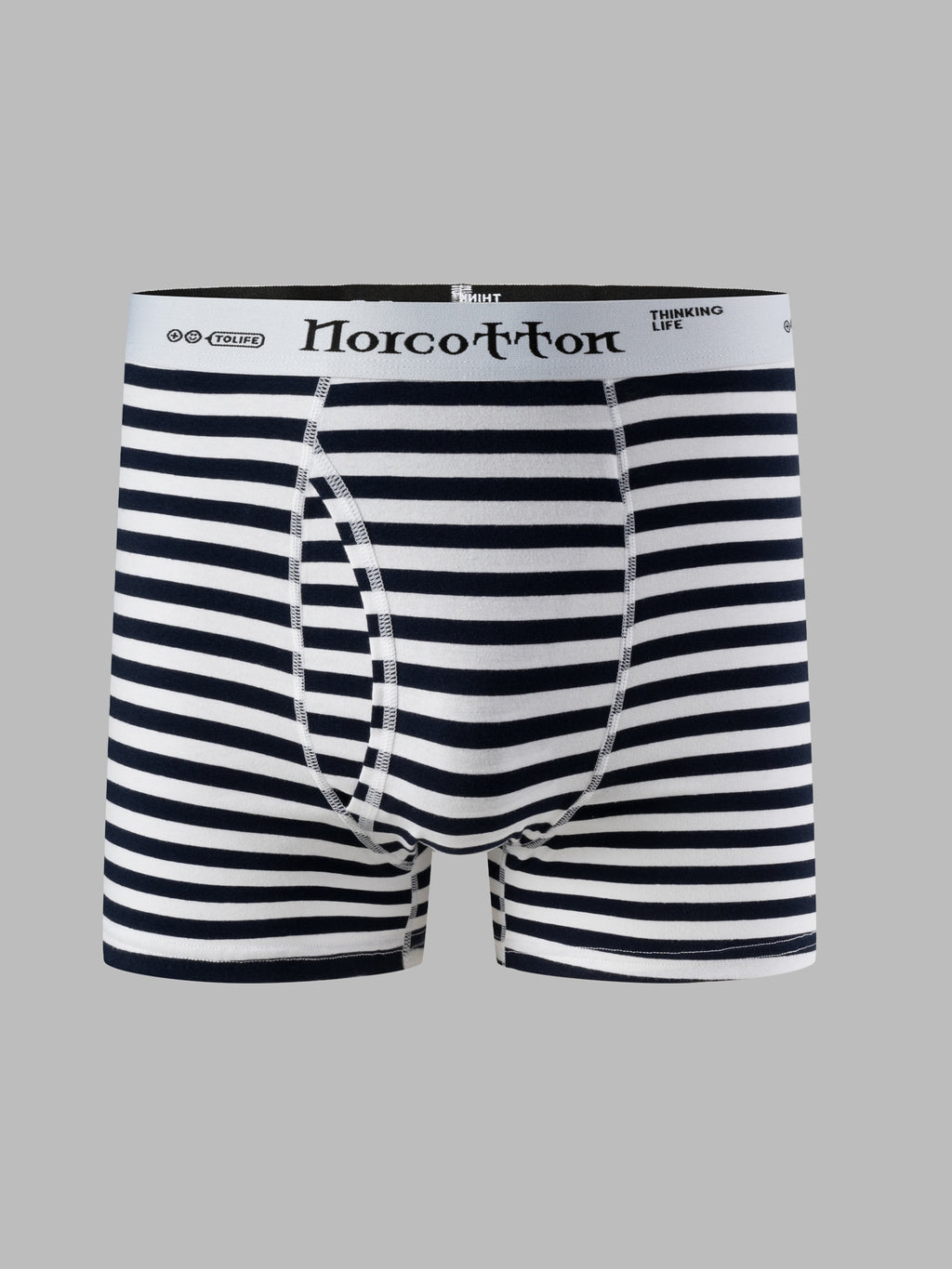 Slip taille haute respirant coton homme — lot de 4, rayé — vue 7