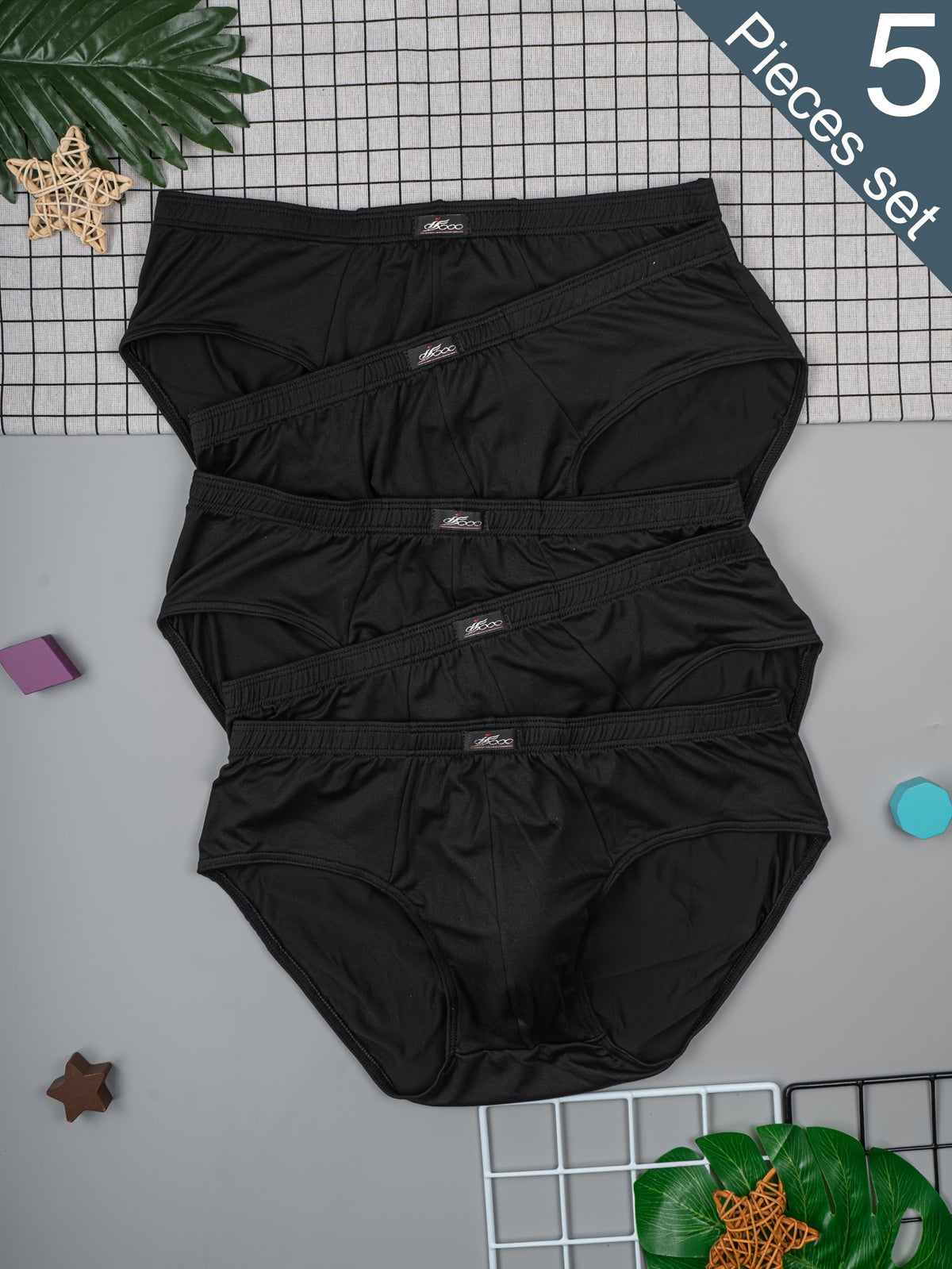Slip de sport respirant microfibre homme — lot de 5, uni