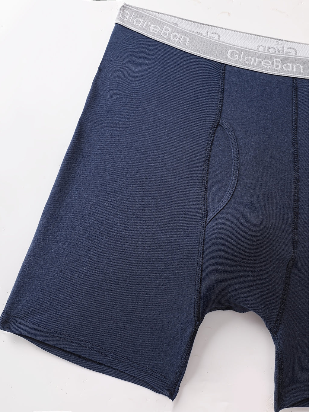 Boxer long coton homme — lot de 3, uni, assortiment S