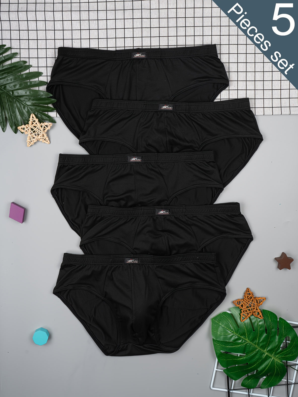 Slip de sport respirant microfibre homme — lot de 5, uni