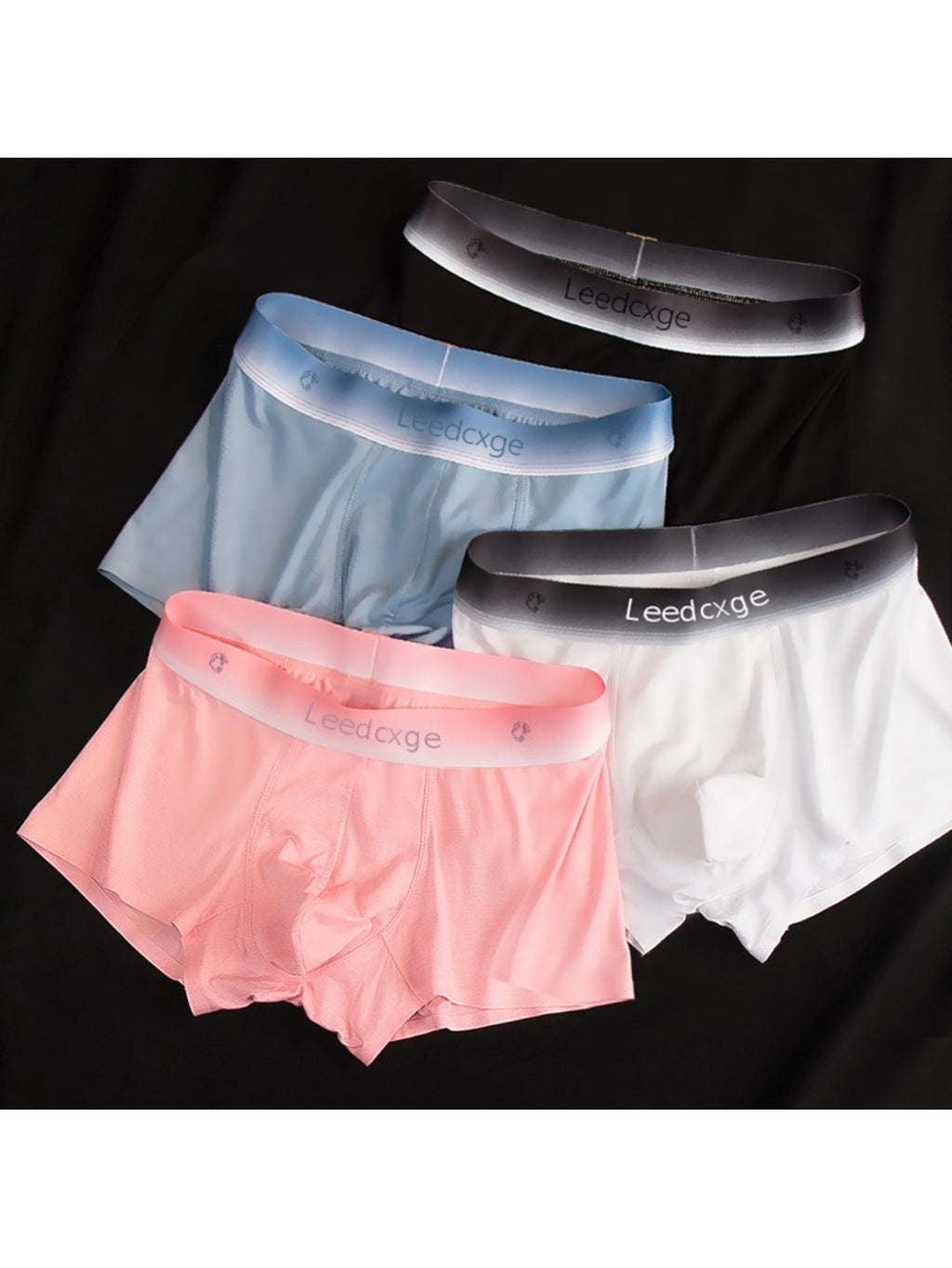 Slip sans couture large microfibre homme — lot de 4, uni