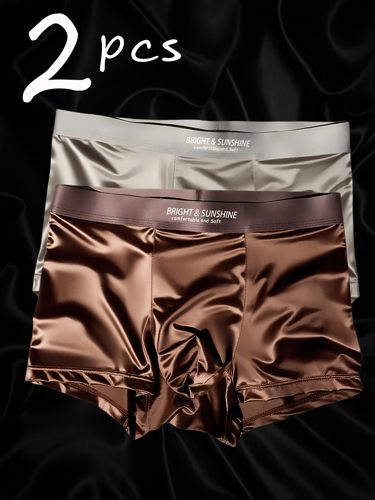 Boxer sans couture respirant microfibre homme — lot de 2, uni, du XS au XL