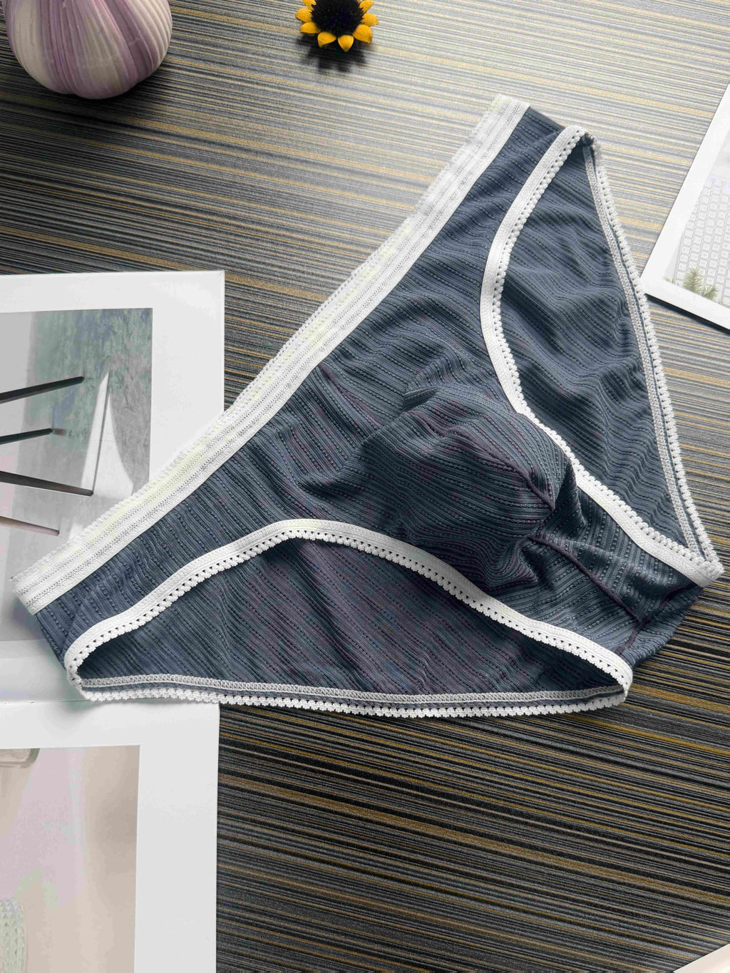 Slip microfibre homme — lot de 3, gris foncé + bleu + vert armée