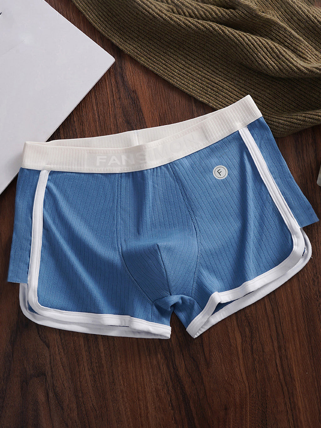Boxer respirant microfibre homme — lot de 3, rayé