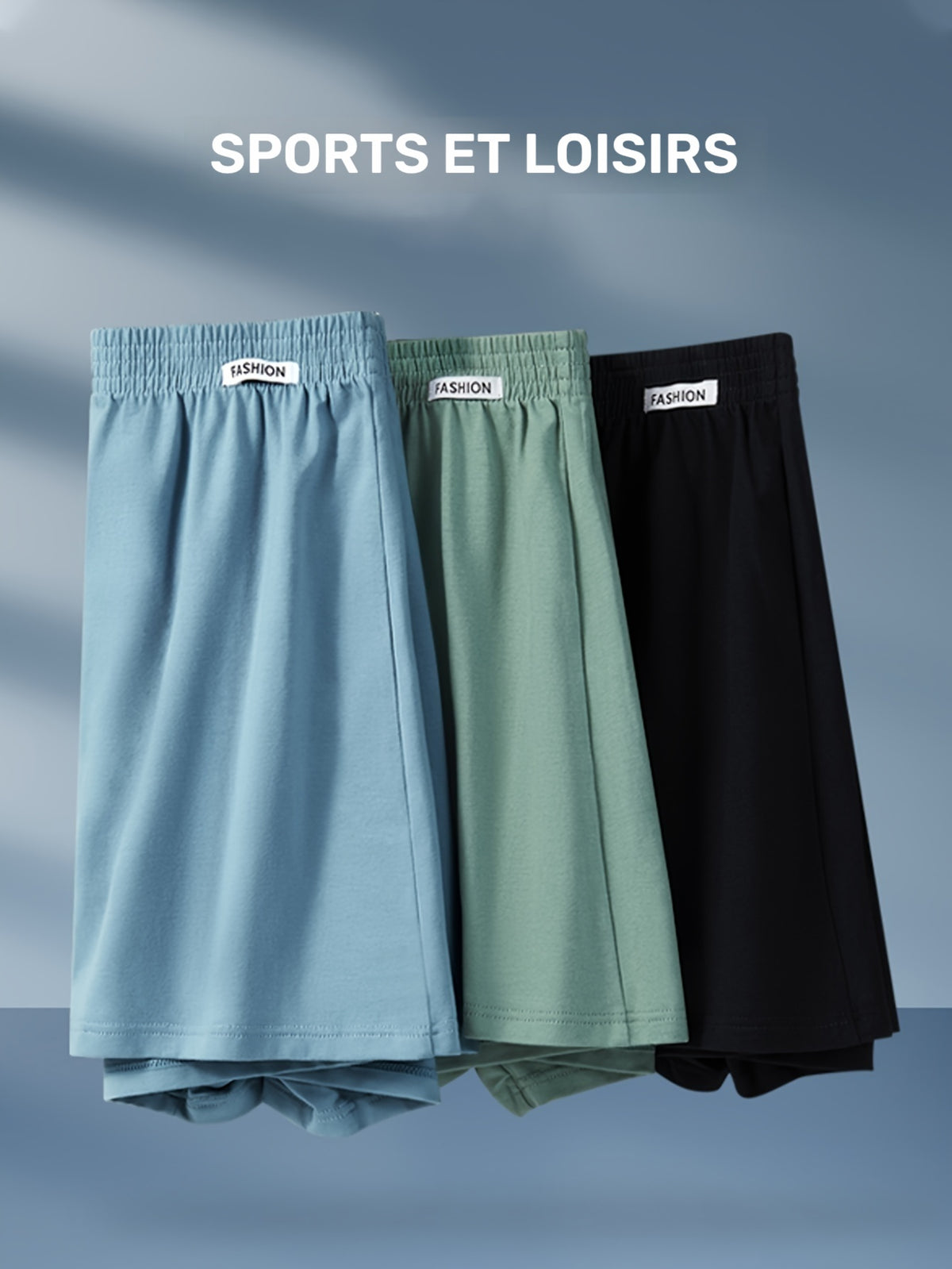 Boxer de sport respirant coton homme — lot de 5, uni, assortiment S, du S au XXL