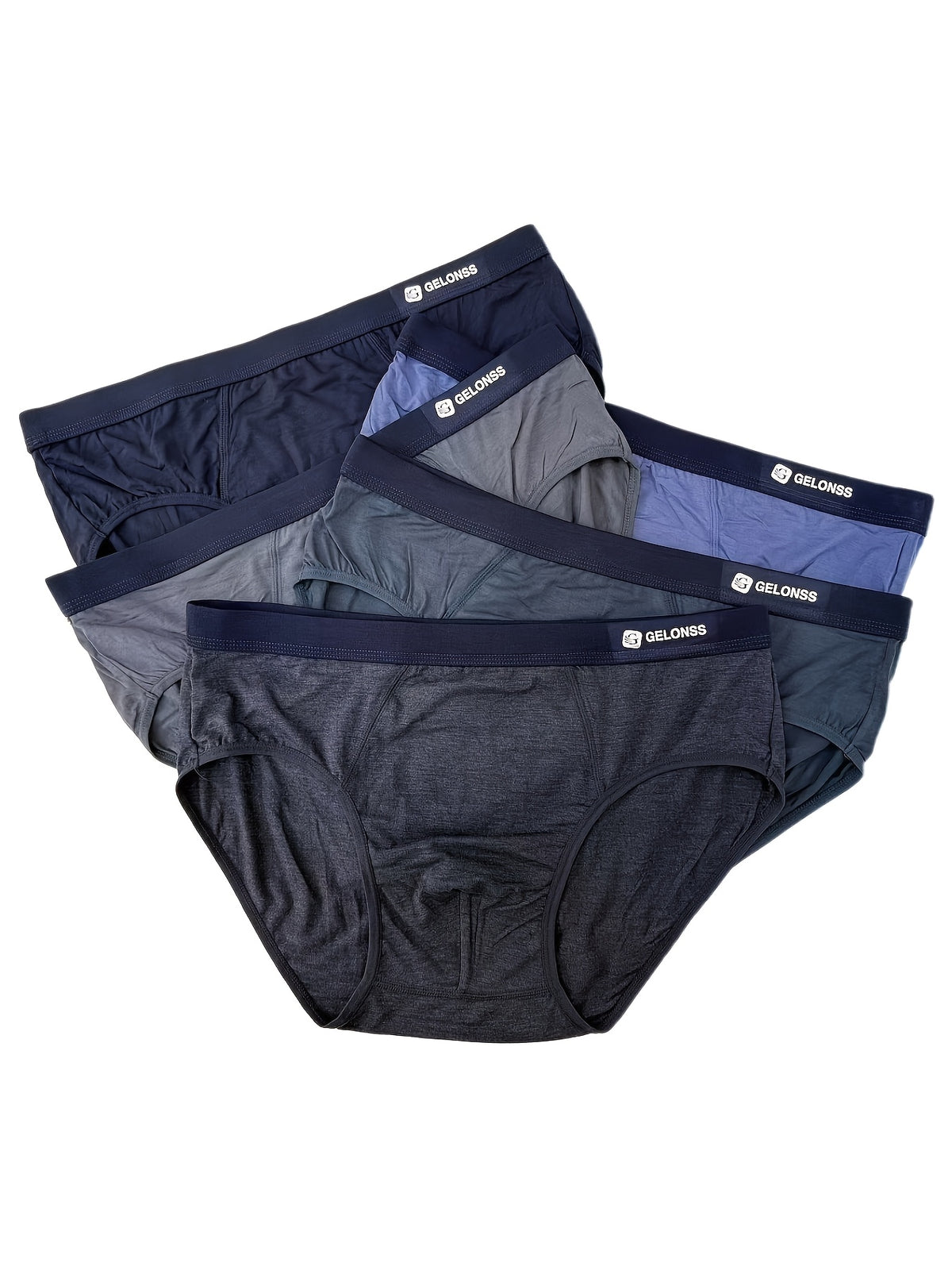 Slip respirant bambou homme — lot de 5, uni, assortiment S