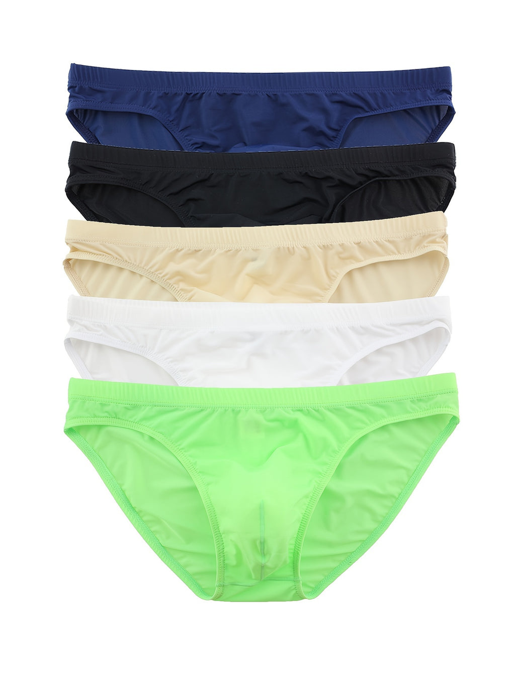 Slip respirant microfibre homme — lot de 5, uni, assortiment C