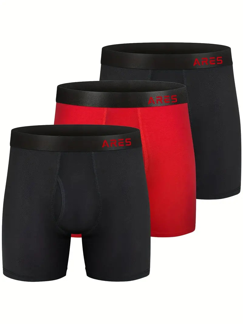 Boxer respirant homme — lot de 3, maille technique, coupe courte