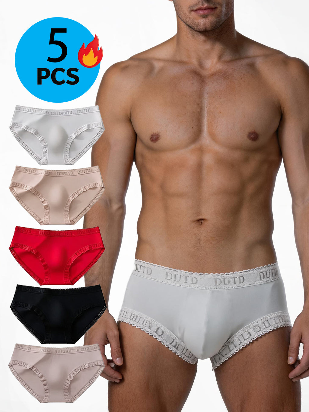 Slip sans couture de sport microfibre homme — lot de 5, uni, du S au XL