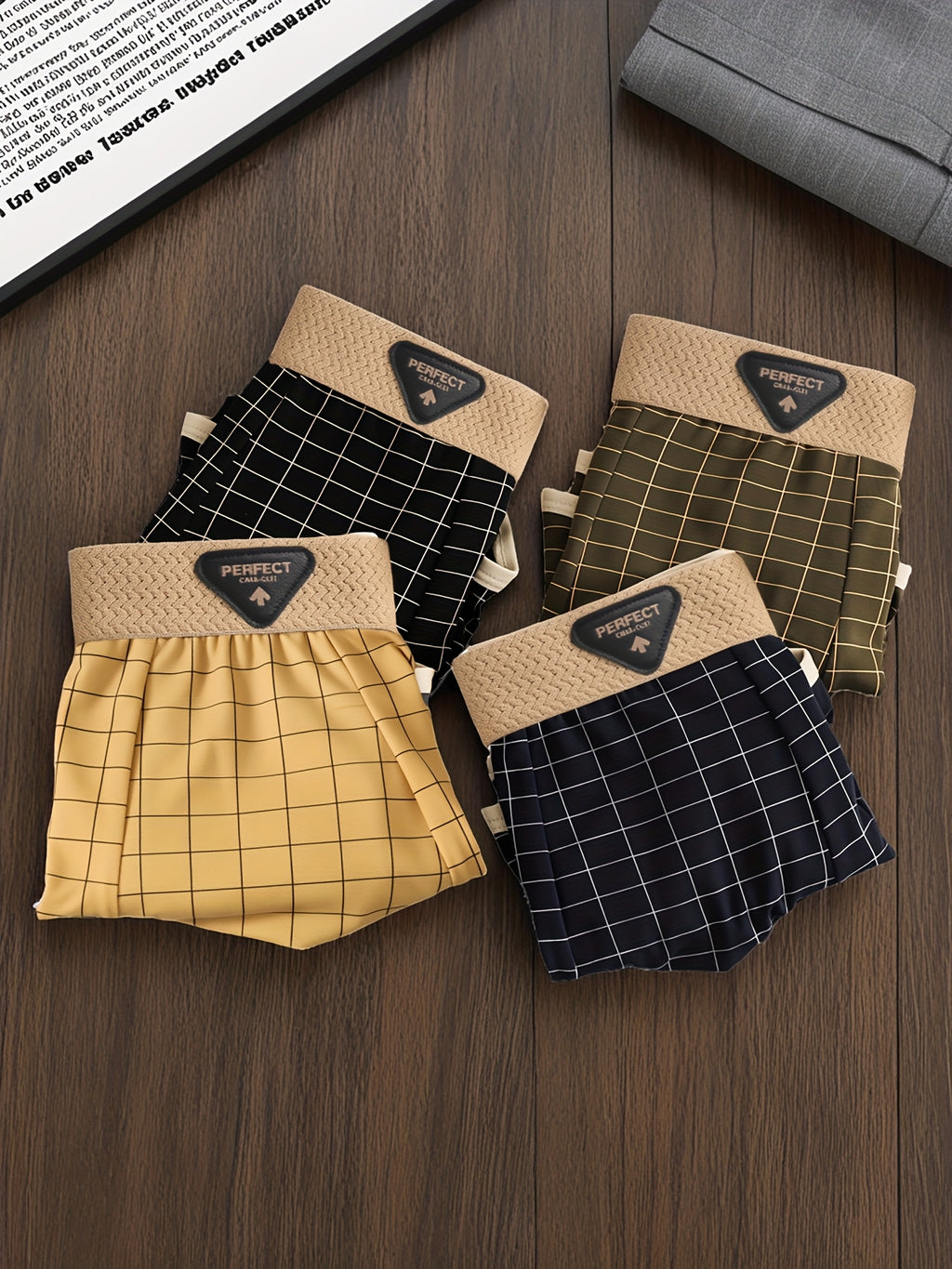 Boxer respirant microfibre homme — lot de 8, géométrique