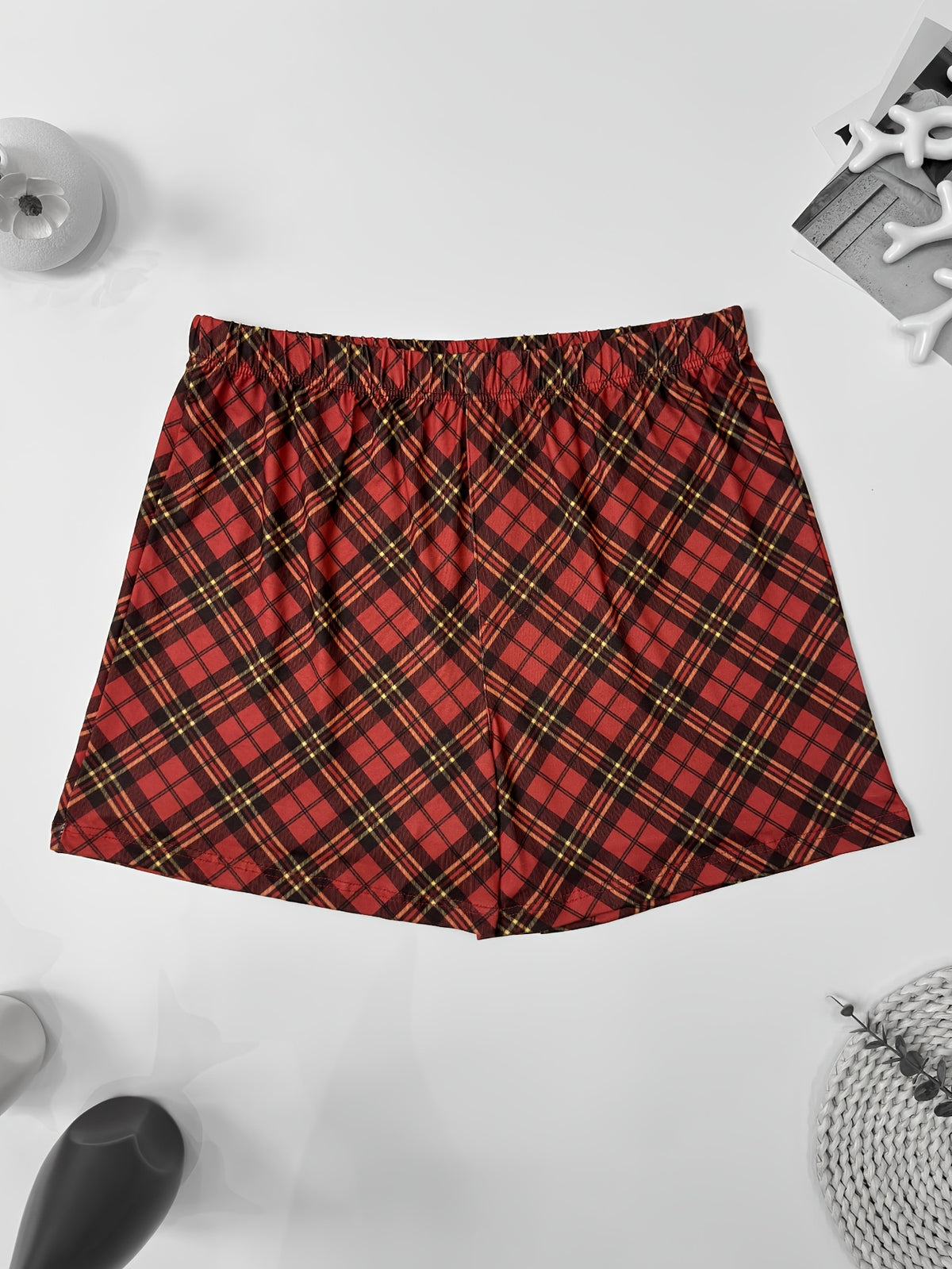 Boxer large d'intérieur microfibre homme — lot de 4, bourgogne