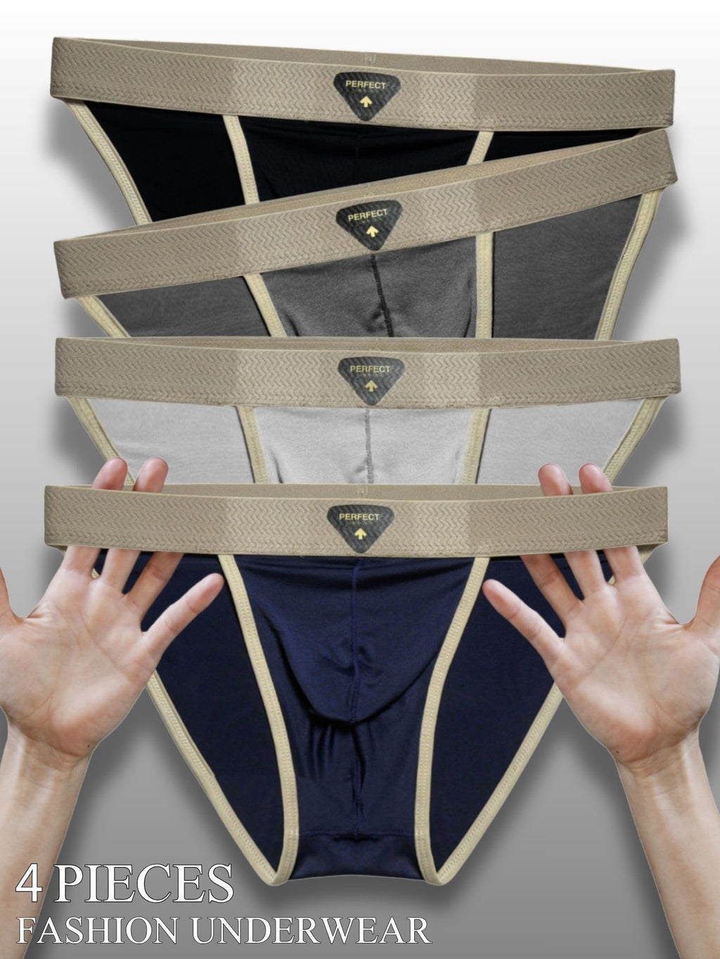 Slip de sport respirant microfibre homme — lot de 4, uni, assortiment S