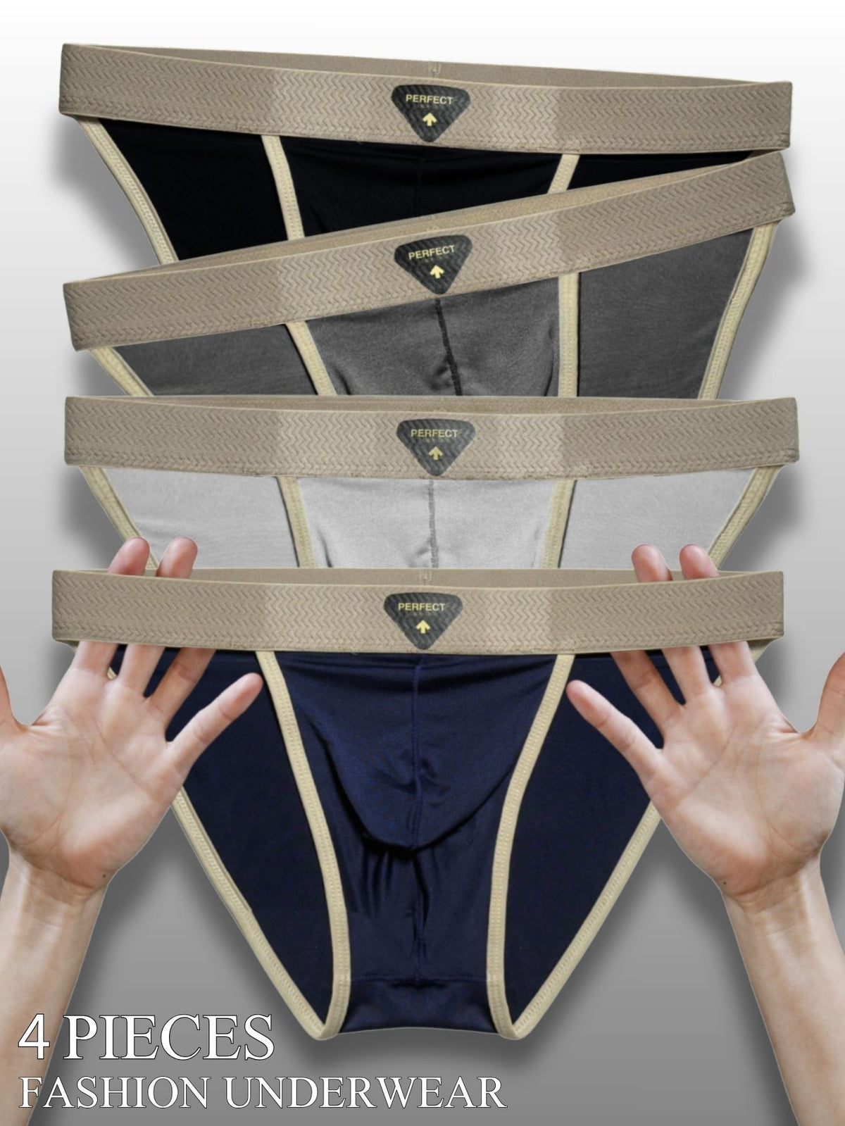 Slip de sport respirant microfibre homme — lot de 4, uni, assortiment S