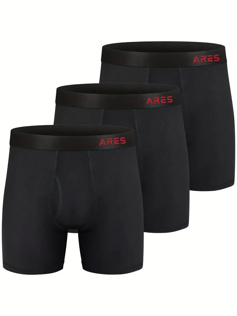 Boxer respirant homme — lot de 3, maille technique, coupe courte