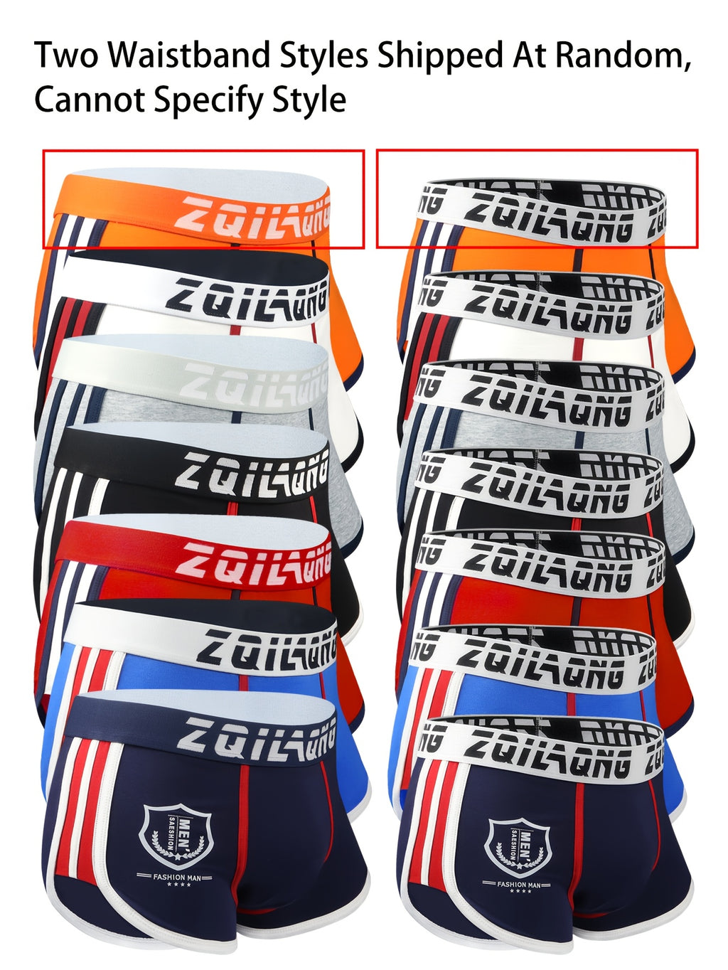 Boxer de sport respirant coton homme — lot de 7, imprimé
