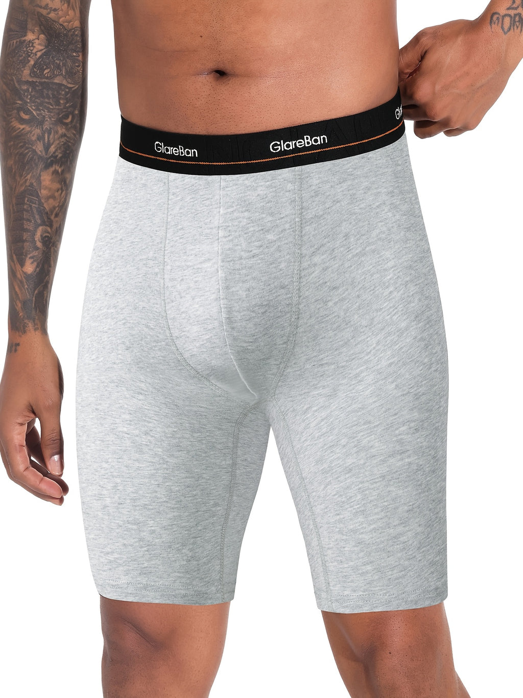 Boxer long coton homme — lot de 8, uni
