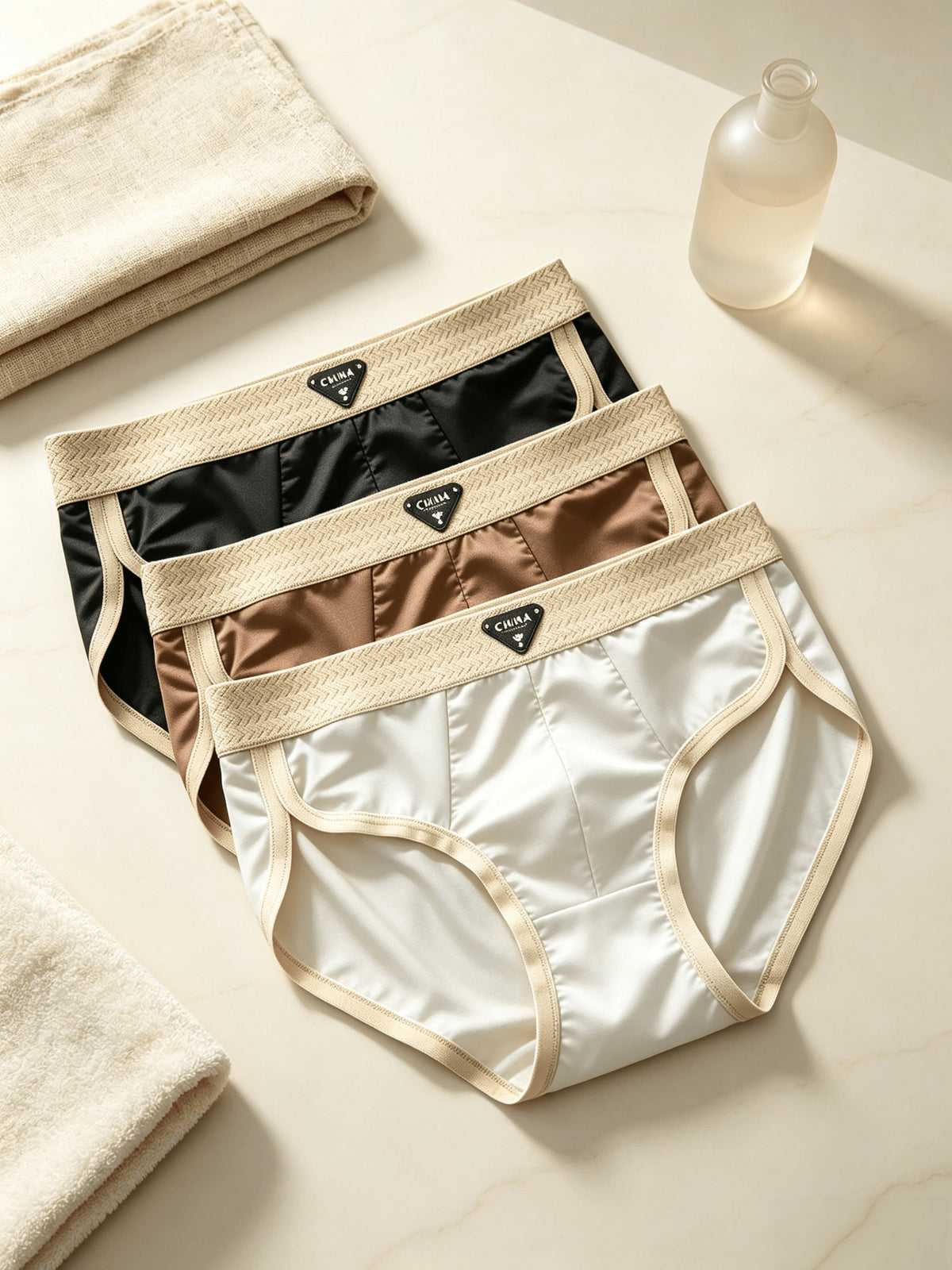 Slip respirant microfibre homme — lot de 3, imprimé