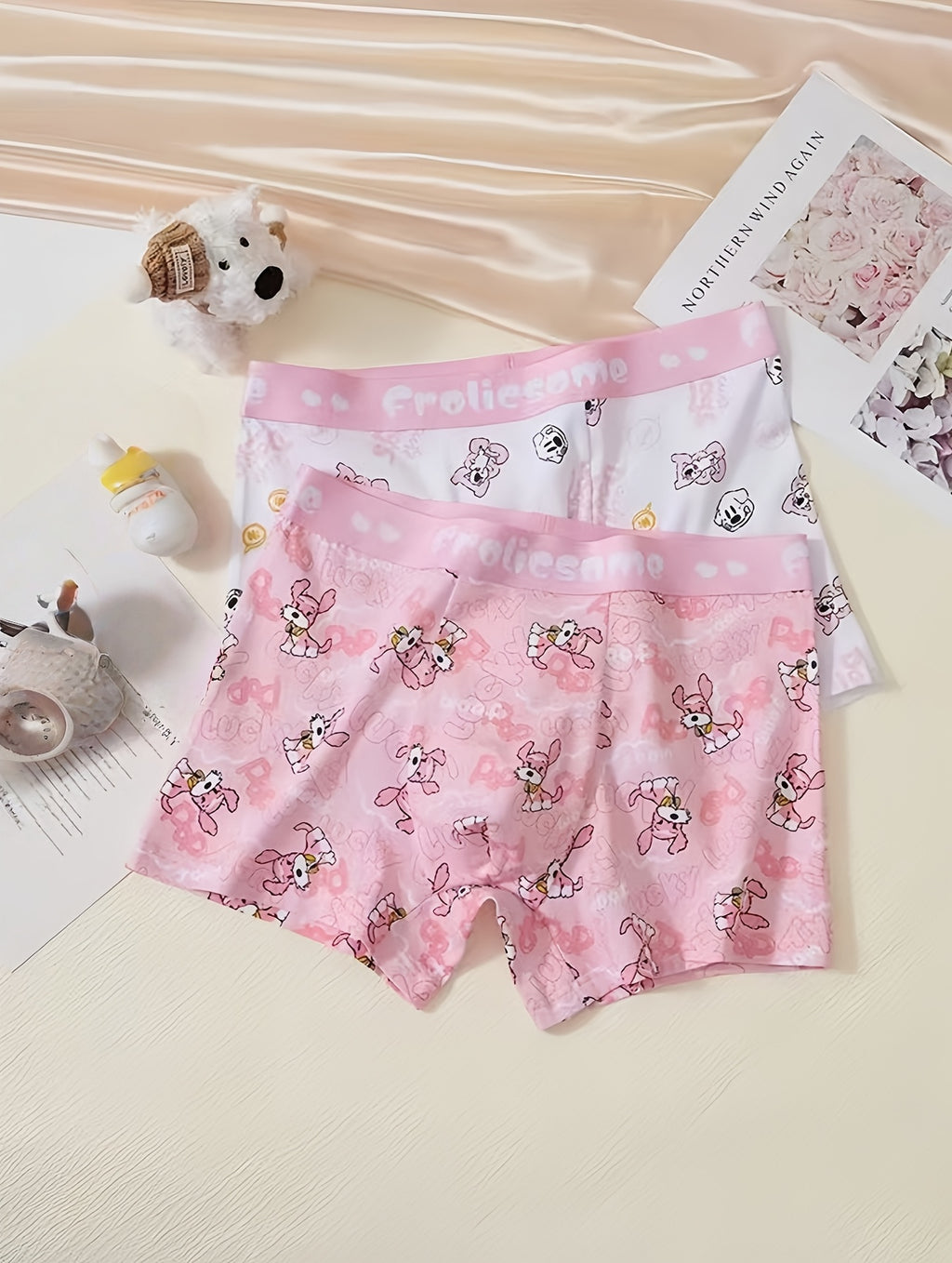 Boxer élégant coton homme — lot de 3, couleur rose rouge — vue 3